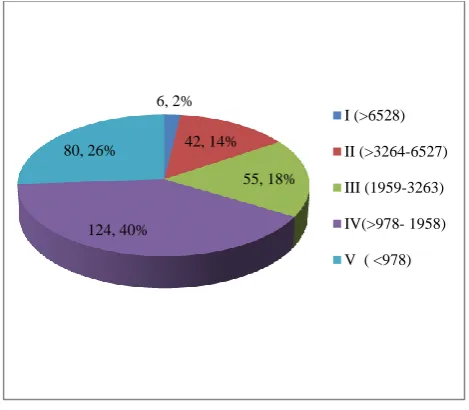Figure 1: Socioeconomic status of population (modified Prasad classification). 
