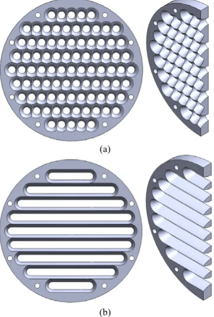 Fig. 5: CAD-Image of aerodynamic shapes. (a) THX pattern and the created edge effect. (b) FHX pattern and the created edge effect