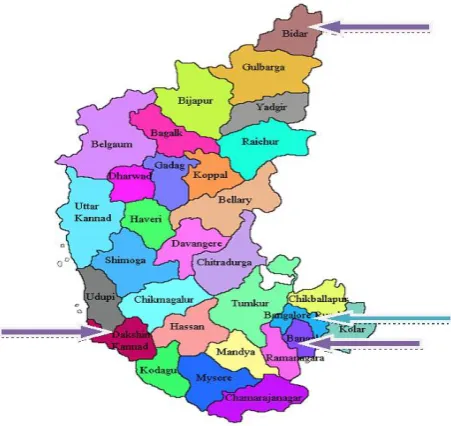 Figure 1: Map of district visited. 