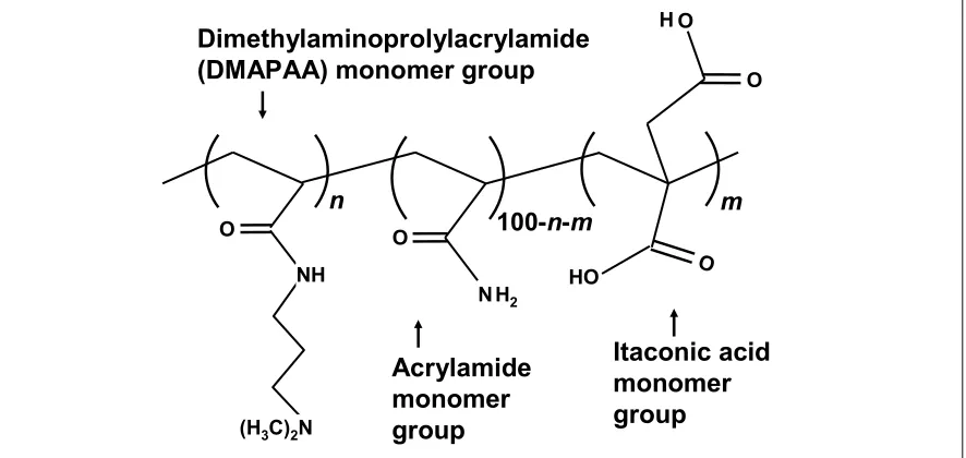 Fig. 1.  Molecular composition of model polyampholytes prepared by random, free- radical polymerization 