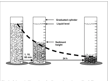 Fig. 2.  Schematic illustration of sedimentation volume of kraft fiber suspensions treated with ionic polymers 