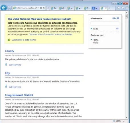 Fig 7. OWS Context document shown in the Internet Explorer browser 