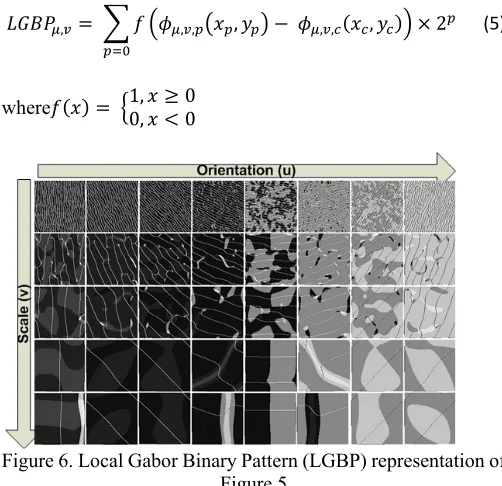 Figure 5. Gabor phase representation of the face of Figure 3  (shown as a fourth order tensor)  
