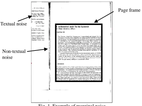 Fig. 1. Example of marginal noise 