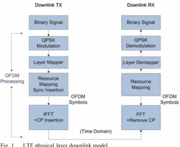 Fig. 1 LTE physical layer downlink model.