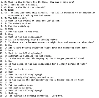 Figure 3 Sample dialogues: directive and declarative. 