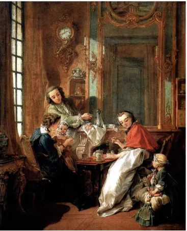 Figure 3:  François Boucher, Le Petit-déjeuner, 1739, 61.5 x 81.5 cm, oil on canvas, 