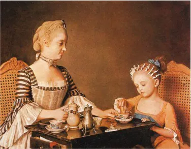 Figure 4:  Madame Liotard and her Daughter, Jean-Etienne Liotard. Painted between 1750 