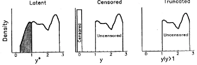 Figure 2.   Latent, Censored, and Truncation Variables 
