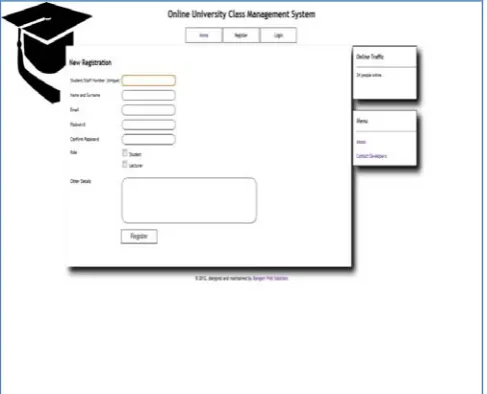 Figure 1. Registration page 