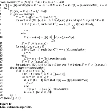 Figure 17 Local extension algorithm. 