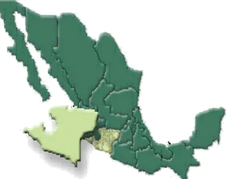 Fig. 1 Geographic area covered by the DCO in Mexico  