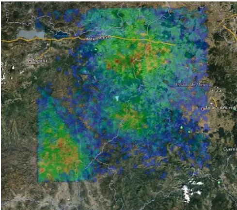 Fig. 7 Isodensity map using Parzen windows. 