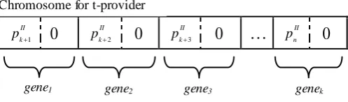 Fig. 7. Chromosome representations for providers in Scenario II 