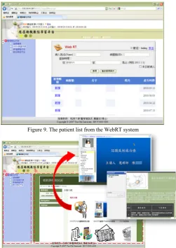 Figure 9. The patient list from the WebRT system 