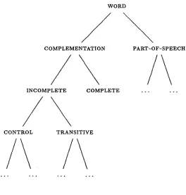 Figure 7 A sample of lexical classes near the top of the lexical hierarchy. 