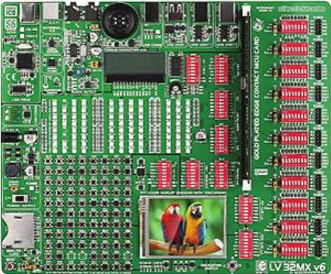 Fig 6.  The LV32MX v6™ development system PCB structure  