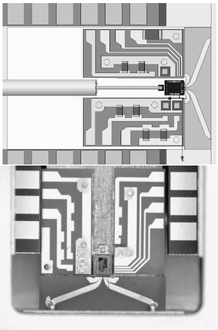 Fig. 11 Schematic diagram and photography of the proposed opto-electronic integrated platform packaged into a BTF to construct a high-speed transmitter module