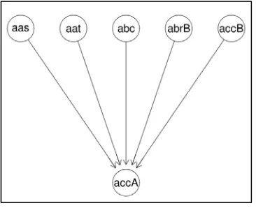 Figure 2.4  Gene network constructed for Escherichia coli 