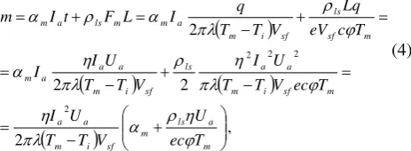 Table 1 – The values of amplitude-frequency characteristics  at which specimens were obtained 