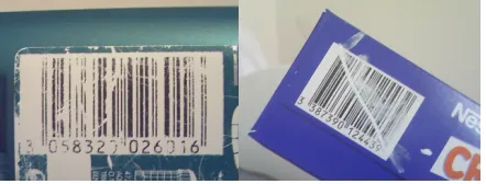 Fig. 1.  Low quality and damaged image barcodes 