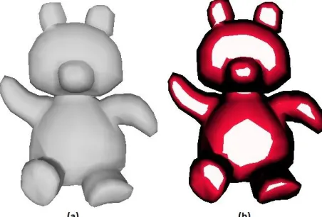 Figure 5 Visual comparison between: (a) original modal and (b) Toon shading model  
