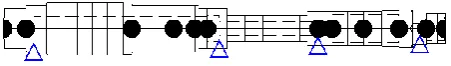 Figure 3 – The finite element model of the rotor dynamics  with a splined joint for calculation of forced oscillations using 
