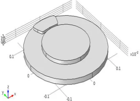 Figure 1 – The designed disc brake dimension 