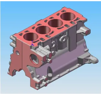 Figure 1 – 3D model of the cylinder block 