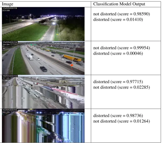 Table 6: Table of the Results of the Data Cleaning Image Classification Model on Different Images