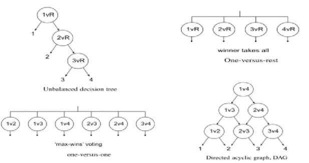 Figure 4-4: models for Multi-class SVM (Hassan &amp; Damper, 2012). 