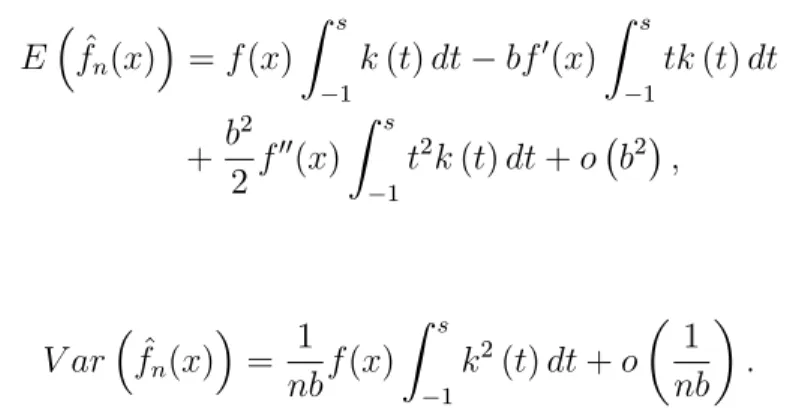 Figure 3.1: Boundary e¤ect in kernel density estimation