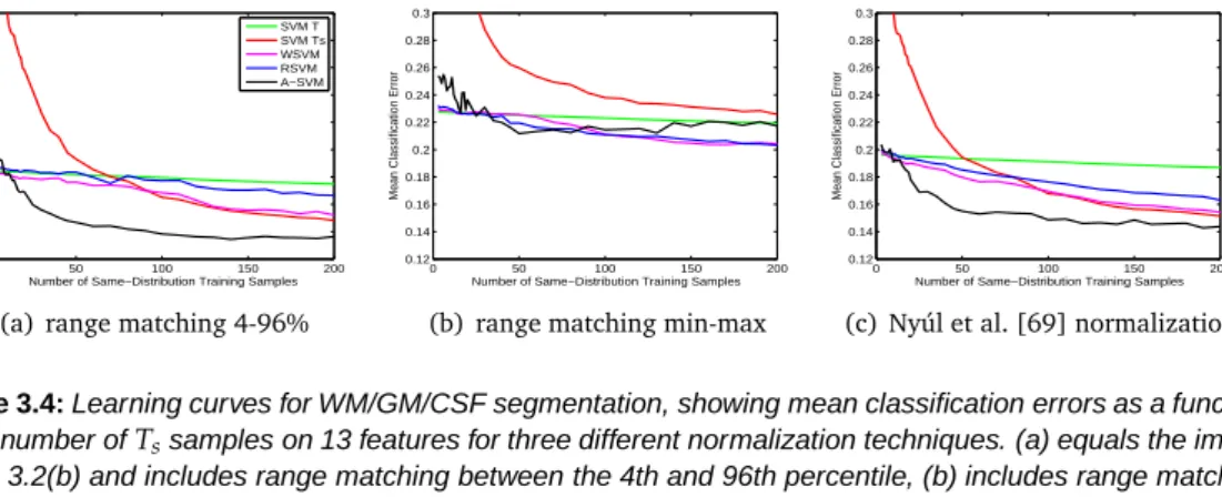 Figure 3.3 shows examples of the resulting segmentations with the WSVM on the four sources.
