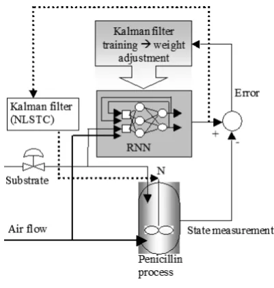 Figure 1 – Global extended Kalman Filter (a) and non-linear Kalman filtering per neuron (b) 