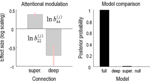 Fig. 3 shows the results of inference about the e ﬀects of attention.