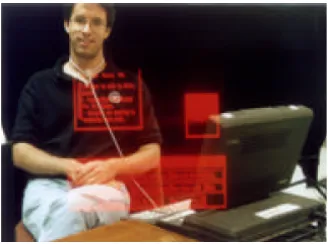 Figure 7.13    Annotation represented as reminders (Feiner 1993) 