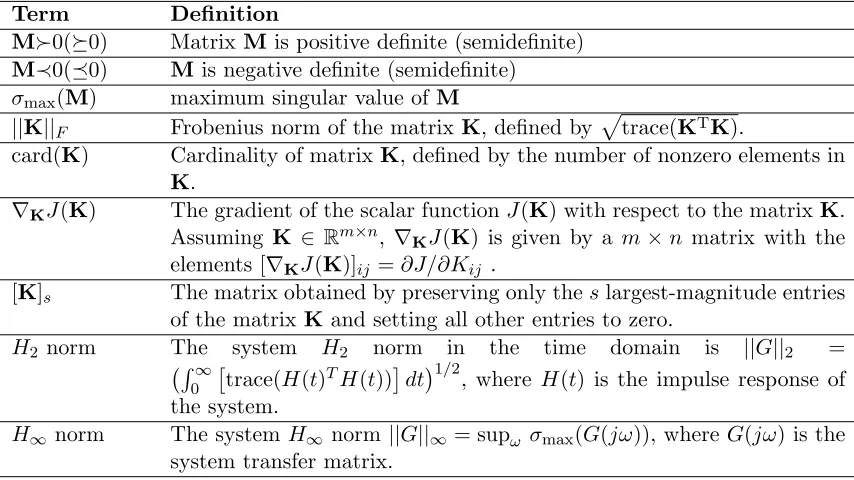 Table 4.1:Notation