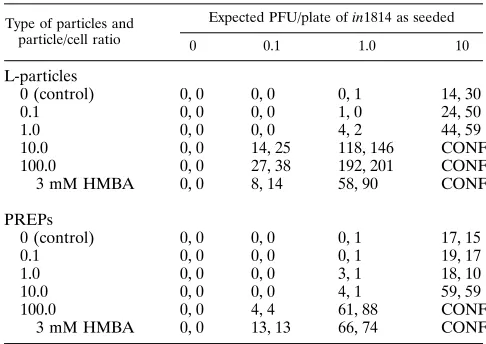 TABLE 3. Complementation of Vmw65-defective mutant in1814 byL-particles and PREPsa