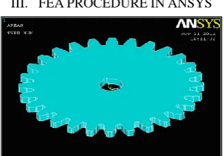Figure 3: Isometric spur gear model using SolidWorks 