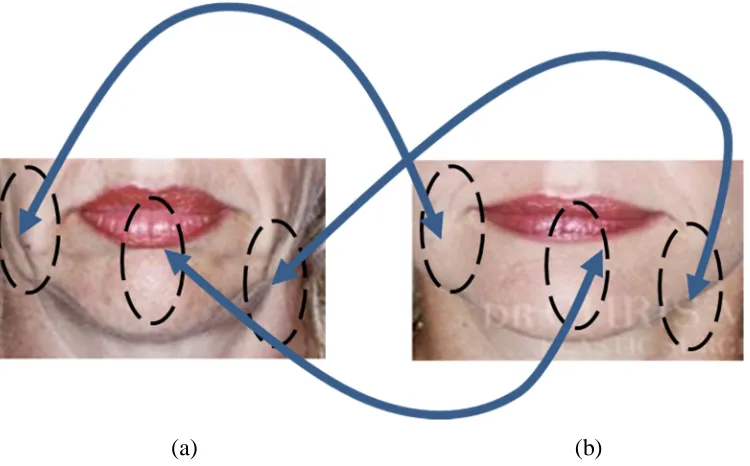 Figure 1.4 A close observation of the correspondence between points on a pre-