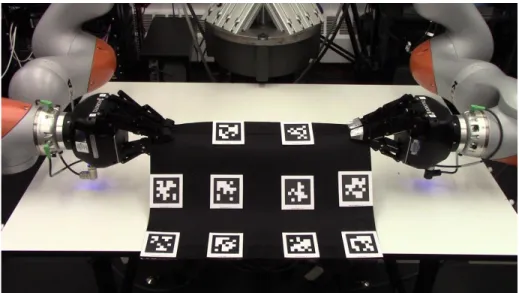 Figure 3.7: Initial setup for the physical robot model accuracy experiment.