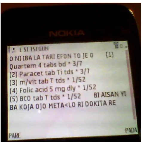 Figure 8: A message screen for Yoruba Language user  