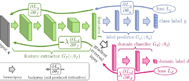 Figure 2.12: Domain Adversarial Neural Network [11]