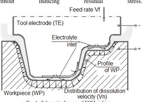 Fig. 1.  Schematic diagram of ECM sinking.  