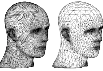 Figure 1.2 The comparison between regular subdivision and adaptive subdivision 