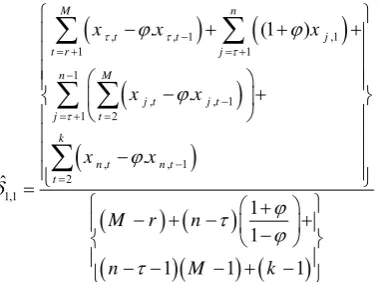 Table 1. Estimating the location parameter, the out-of-control sample, and the out-of-control stage 