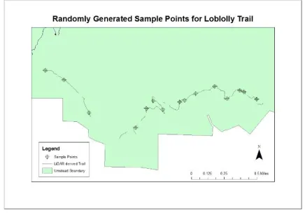 Figure 1. Sample points for Loblolly Trail 