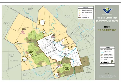 Figure 2. The Countryside Line, Waterloo Region Official Plan 