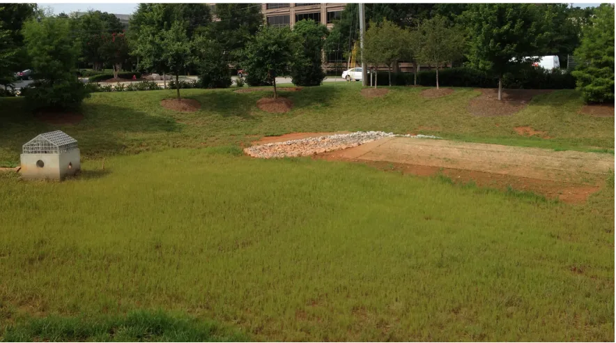 Figure 1.1: Dry detention basin in Raleigh, NC 