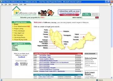 Figure 1.7: Fullhouse.com.my main page 